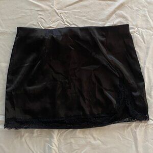 Silk Black Short Skirt